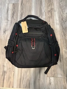 NWT Kroser Black/Red Travel Laptop Backpack 17.3 Inch Heavy Duty - Picture 1 of 11