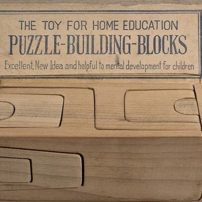 Vintage Wooden Jigsaw Puzzle Post WWII Japan with Original Box - Image 1 of 4