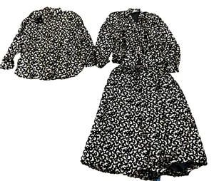 Vintage Women's 3 PC ROTHSCHILD  Night Life Lilli Ann BLACK WHITE SIZE 10 - Picture 1 of 3
