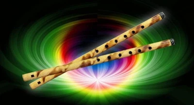 Flauta Boca Viento Madera Tradicional Tallada a Mano Gran Sonido Musical Indio Foto 1 de 4