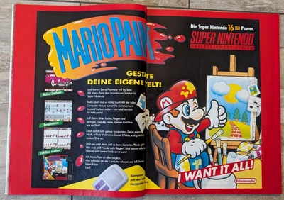 Mario Paint Poster - Club Nintendo Heft 1992 - 4 Ausgabe 6 Magazin Zeitschrift - Bild 1 von 3