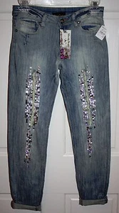 Pantalones de mezclilla Neiman Marcus Hannah Banana Rollover talla 12 nuevos con etiquetas para niñas - Imagen 1 de 3