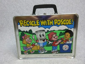 Unused 1990 Aluminum LUNCHBOX  RECYCLE With ROSCOE Climate Global Warming C#9.5  - Picture 1 of 7