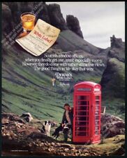 1989 border collie red telephone box photo Dewar's White Label Scotch vintage ad