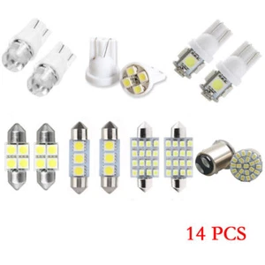 14Pcs White LED Interior Bulbs Kit For T10 36mm Map Dome License Plate Lights - Picture 1 of 11