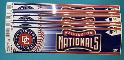 Washington NATIONALS VINYL Bumper Sticker MLB  Wincraft LICENSED MADE IN U.S.A. - Image 1 of 4
