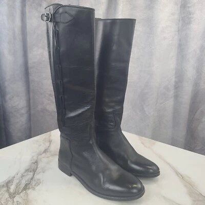 Anthropologie CANDELA Braided/Belted Knee High Riding Boots Women's 8 M Spain - Image 1 of 4