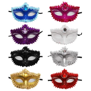 Moda Mujeres Media Mascarilla Vestido Elegante Fiesta Encaje Máscara de Ojos Mascarilla - Imagen 1 de 20
