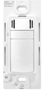 Pass & Seymour HSWF3W Humidity Based Fan Control, 120 VAC, 6 A, White - Picture 1 of 3