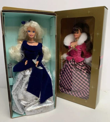Lote de muñecas Barbie: 1996 Winter Rhapsody #16873 y 1995 Winter Velvet #15571 Avon Foto 1 de 4