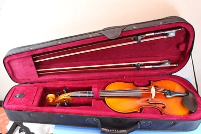 Violín Mendini de Cecilio 1/4MV300 para principiantes, niños y adultos, 1/4 LNC con estuche Foto 1 de 4