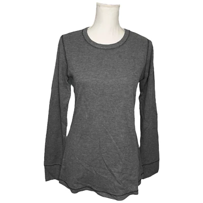 Tresics Waffle Gola Redonda Manga Longa Ponto de Contraste Térmico Cinza Carvão G - Imagem 1 de 4