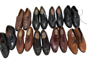 Lot Of 9 Pairs Of Allen Edmonds Shoes Johnston Murphy Leather  Size 9.5 10 10.5