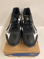 Mizuno Men's Heist IQ Baseball Metal Cleats Spikes 320501.9000 Black White 11