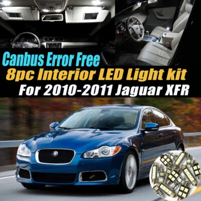 8Pc Canbus Error Free Interior LED White Light Bulb Kit for  2010-2011 Jaguar XF - Image 1 of 4