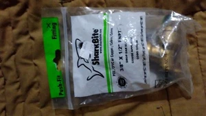 Sharkbite Push-Fit 3/8" mal 1/2" FNPT Ohrhänger Kupfer - Bild 1 von 1