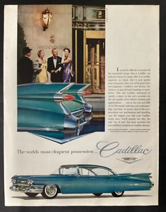 Cadillac 1959 anuncio impreso vintage La posesión más elocuente del mundo... Cadillac - Imagen 1 de 1