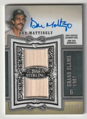 Don Mattingly  2020 TOPPS STERLING Swings Relic Autographs #SWAR-DM 02/25 - Image 1 of 2