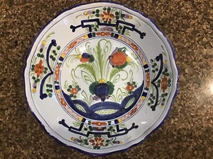 delft dutch 19th 10” serving bowl Hand painted teller pottery Excellent - Picture 1 of 7