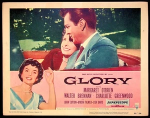 Tarjeta de vestíbulo original Glory 1956 #5 película dramática Margaret O'Brien John Lupton - Imagen 1 de 2