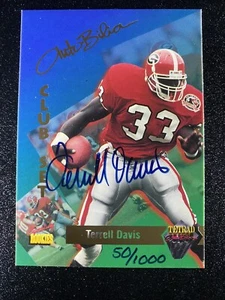 Terrell Davis 1995 Signature Rookies Auto Bilia #50 /1000 Denver Broncos HOF! - Bild 1 von 2