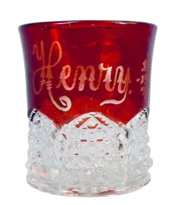 Button Arches Mug Henry Duncan's Sons #39 Ruby Stain EAPG 1911 - Image 1 of 4