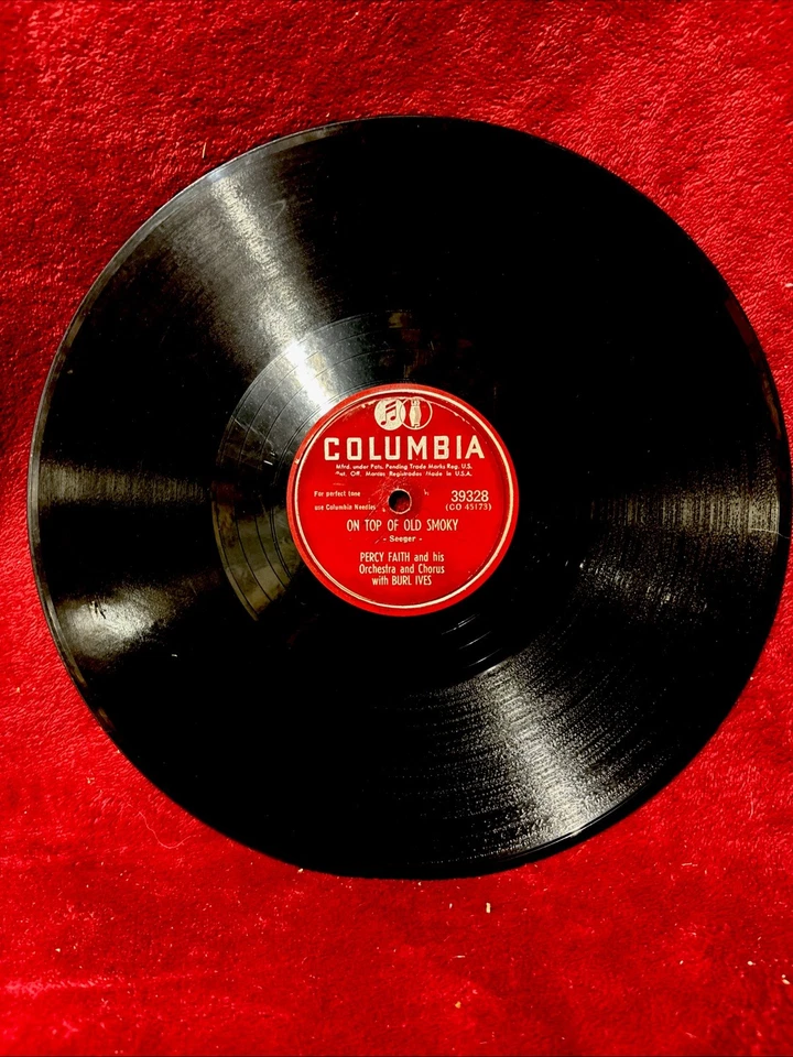 Percy Faith 78rpm Single 10-inch Columbia #39328 On Top of Old Smoky VG+ Foto 1 de 4