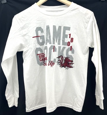 NEW South Carolina USC Gamecocks Champion White LS Tee Shirt Youth Kid's M (7-8) - Image 1 of 4