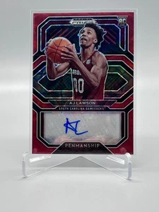 AJ Lawson 2021 Prizm Draft Picks Penmanship Red Scope Prizm Auto /88 - Bild 1 von 2