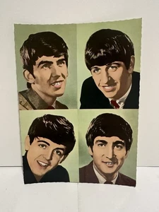 THE BEATLES (FACES) - VINTAGE POSTCARD - GERMANY - UNUSED 6" x 8" - Picture 1 of 8