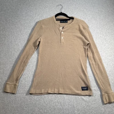 Abercrombie Fitch Waffle Knit LS Henley Beige M Foto 1 de 4