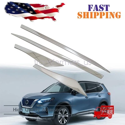 Cubierta de moldura lateral de carrocería exterior para Nissan Rogue/X-Trail 2021-25 cromada Foto 1 de 4