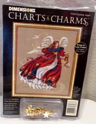 Размеры направляющий ангел счетным крестом узор и подвески - Изображение 1 из 2