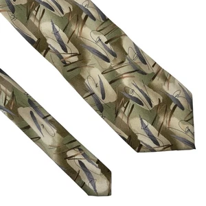 Corbata J. Garcie Verde Abstracto Seda Cuello Corbata Colección Casa de la Abuela 40 - Imagen 1 de 6