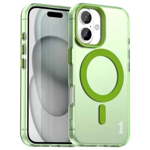 Imak Candy Series TPU+PET MagSafe Shockproof Green Case for iPhone 16 - Picture 1 of 7