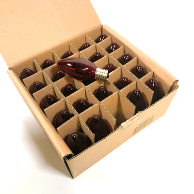 Wintergreen Lighting Box of 25 C9 Red Christmas Light Bulbs 15-144 NEW - Image 1 of 3