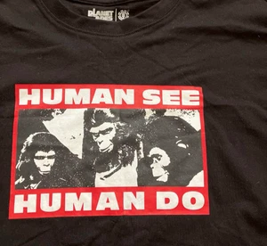 Planet Of The Apes Movie Tee Shirt Size L from JAPAN Human see Human do - Picture 1 of 3