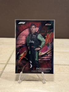 2024 Topps Finest Formula 1 Zhou Guanyu #14 Common Red/Black Vapor /20 - Picture 1 of 2