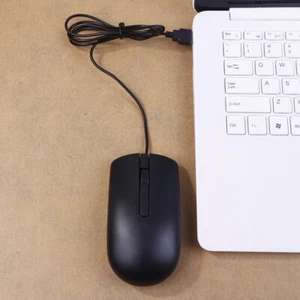 NEW FOR MS116 Optical Reliable Wired USB Mouse Scroll Wheel 2 Buttons Black - Afbeelding 1 van 11