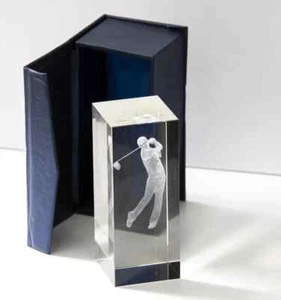 Trofeo de golf Longridge Inverness de cristal 3D para jugador de golf. - Imagen 1 de 1