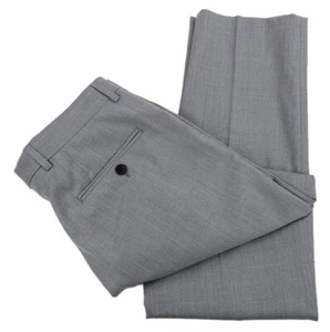 ARMANI EXCHANGE Heather Blue SLIM FIT Flat Front Wool Stretch Dress Pant 32R NWT - Picture 1 of 3