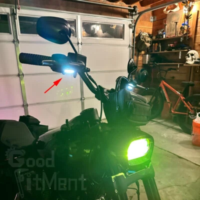 Para Harley Davidson Fat 2x LED Indicadores de señal de giro Mini Manillar Luz delantera Foto 1 de 4