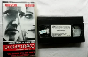 Conspiracy Theory VHS Tape Mel Gibson Julia Roberts Spanish - Picture 1 of 4