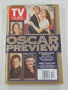 TV Guide magazine OSCAR PREVIEW COVER Titanic Matt Damon Mar 21 1998 issue - Picture 1 of 3