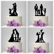 Personalizzata Sposa e Sposo DOLCE FAMIGLIA wedding cake topper con i bambini regalo