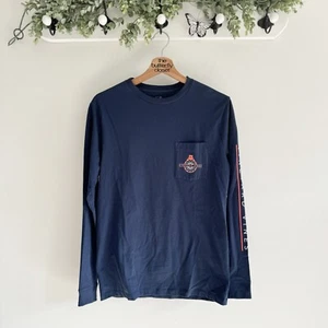 New Vineyard Vines Boys Nothing But Net Blue Long Sleeve T Shirt XS CV - Picture 1 of 5