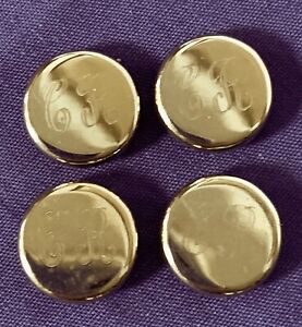 Vintage Button Covers/Cuff Enhancers. Set of 4. Initials “CR”