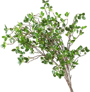 Ollain 43" Artificial Greenery Stems Plants Faux Leaf Green Eucalytus Branches F - Picture 1 of 12