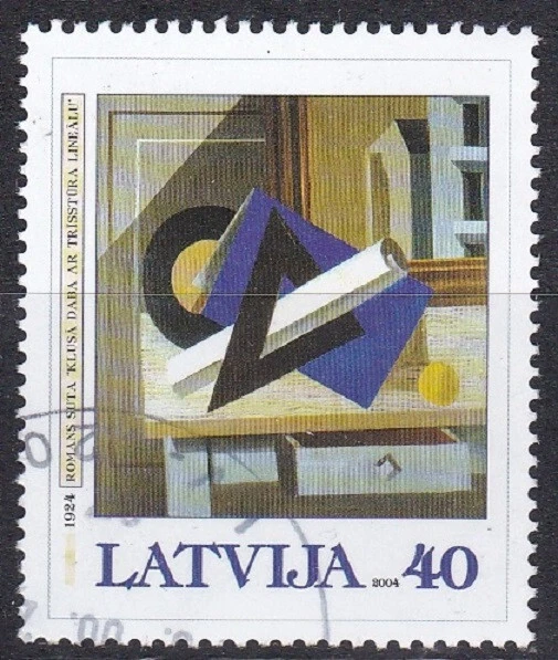 Arte de Letonia 2004, sello usado único Foto 1 de 1