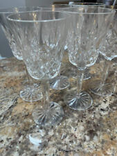 Set of 6 Waterford LISMORE Cut Crystal Claret Wine Water Glass 8.25” - Mint